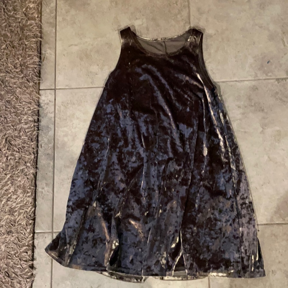 Gold velvet dress
